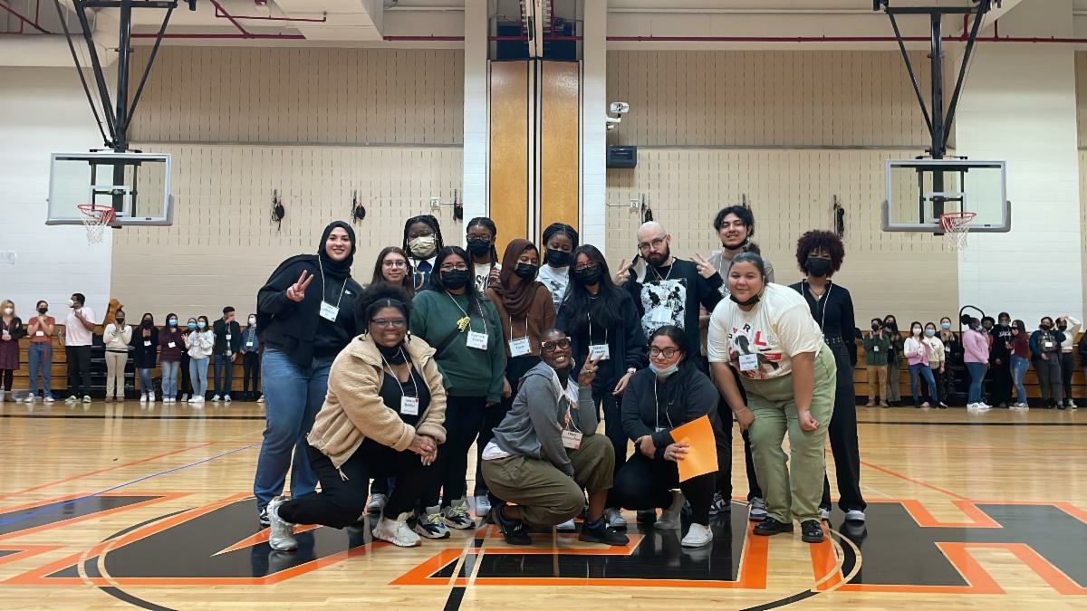 Staff from PS 516 being highlighted before breaking out into our discussion groups!