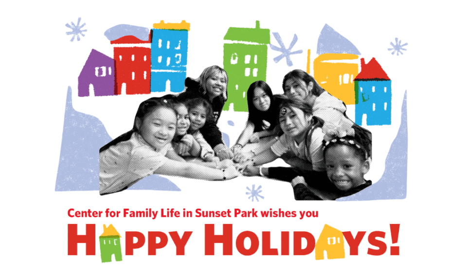 CFL Summer Camp participants. Art designed by local Sunset Park artist, Mei Zheng.